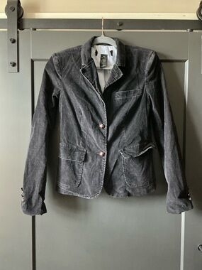 Black Corduroy Blazer Jacket